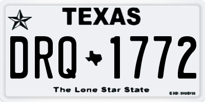 TX license plate DRQ1772