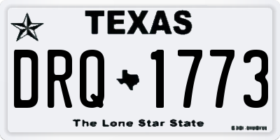TX license plate DRQ1773