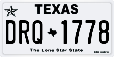 TX license plate DRQ1778