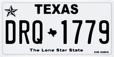 TX license plate DRQ1779
