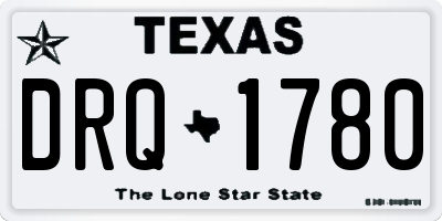TX license plate DRQ1780
