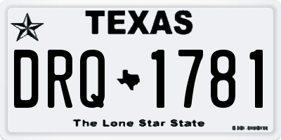 TX license plate DRQ1781
