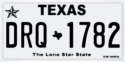 TX license plate DRQ1782