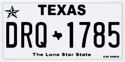 TX license plate DRQ1785