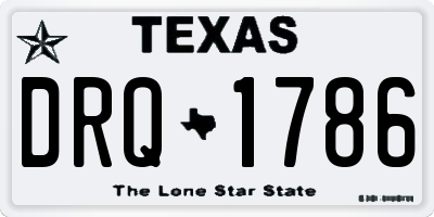 TX license plate DRQ1786