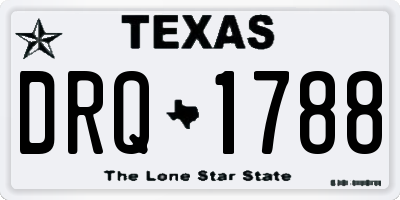 TX license plate DRQ1788