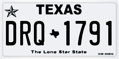 TX license plate DRQ1791