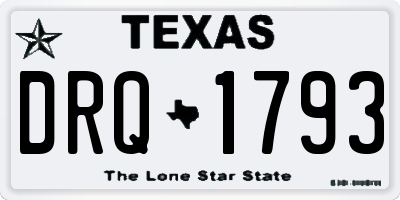 TX license plate DRQ1793