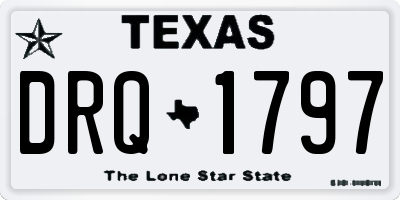 TX license plate DRQ1797