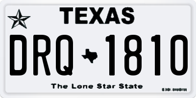 TX license plate DRQ1810