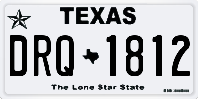 TX license plate DRQ1812