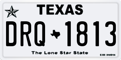 TX license plate DRQ1813