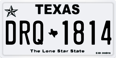 TX license plate DRQ1814