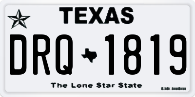 TX license plate DRQ1819