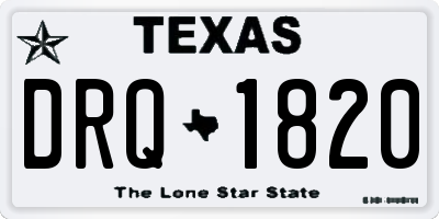 TX license plate DRQ1820