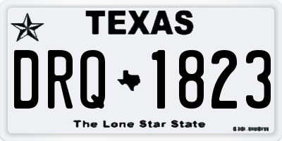 TX license plate DRQ1823