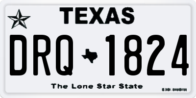 TX license plate DRQ1824