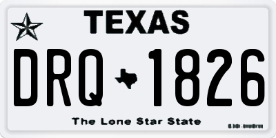 TX license plate DRQ1826