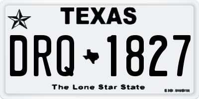 TX license plate DRQ1827