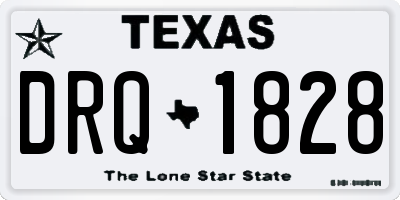 TX license plate DRQ1828