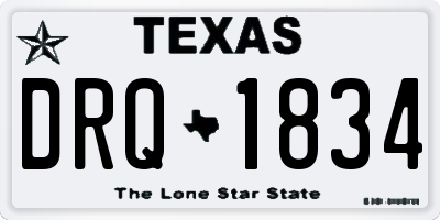 TX license plate DRQ1834