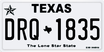 TX license plate DRQ1835
