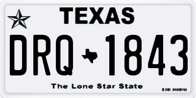 TX license plate DRQ1843