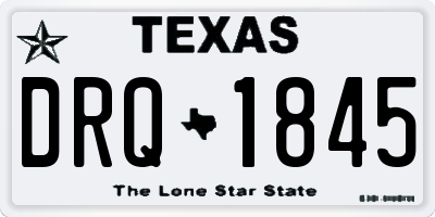 TX license plate DRQ1845