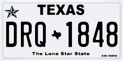 TX license plate DRQ1848