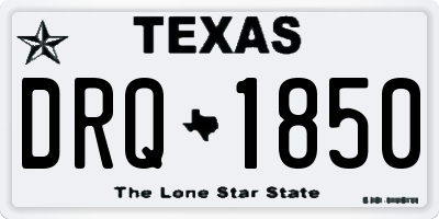 TX license plate DRQ1850