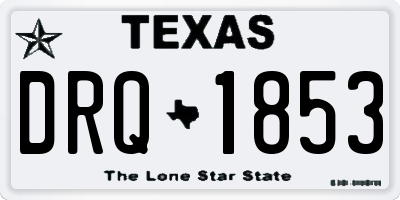 TX license plate DRQ1853