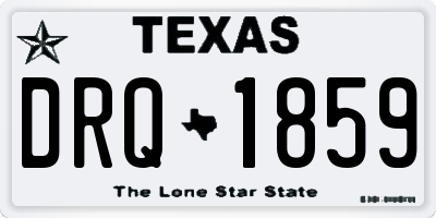 TX license plate DRQ1859
