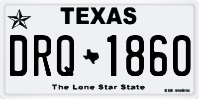 TX license plate DRQ1860