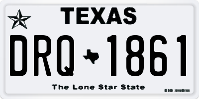 TX license plate DRQ1861