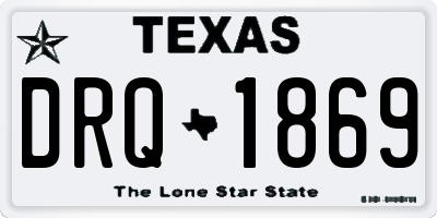 TX license plate DRQ1869