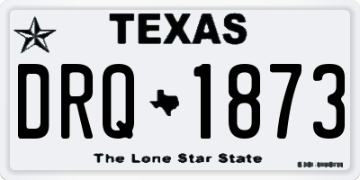 TX license plate DRQ1873