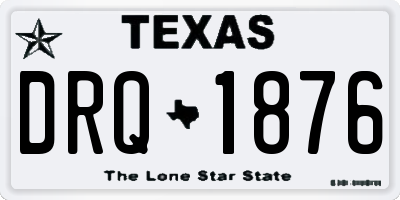 TX license plate DRQ1876