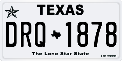 TX license plate DRQ1878