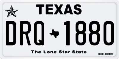 TX license plate DRQ1880
