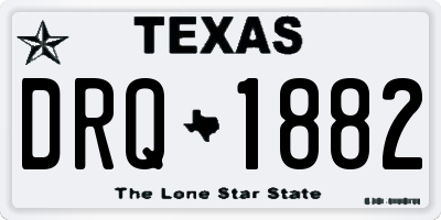 TX license plate DRQ1882