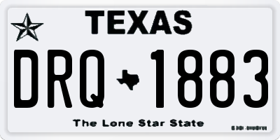 TX license plate DRQ1883