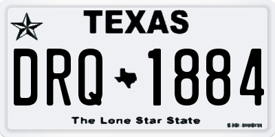 TX license plate DRQ1884