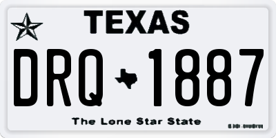 TX license plate DRQ1887