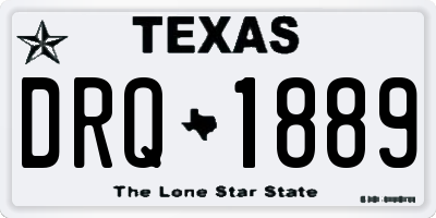 TX license plate DRQ1889
