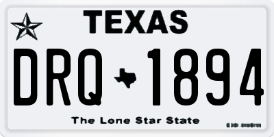 TX license plate DRQ1894