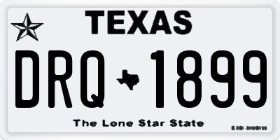 TX license plate DRQ1899