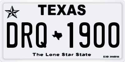 TX license plate DRQ1900