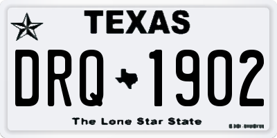 TX license plate DRQ1902