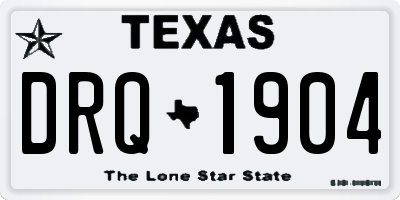 TX license plate DRQ1904