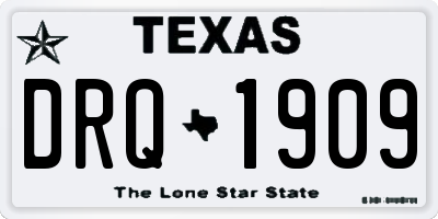 TX license plate DRQ1909